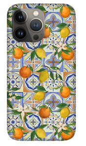 Orange and Lemon Tile Pattern - Phone Case