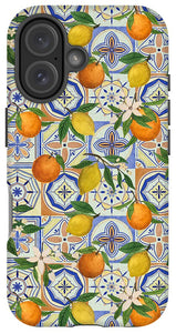 Orange and Lemon Tile Pattern - Phone Case