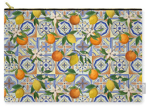 Orange and Lemon Tile Pattern - Zip Pouch