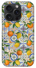 Load image into Gallery viewer, Orange and Lemon Tile Pattern - Phone Case