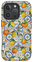 Load image into Gallery viewer, Orange and Lemon Tile Pattern - Phone Case