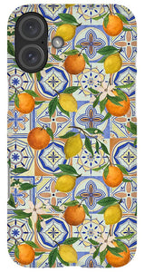 Orange and Lemon Tile Pattern - Phone Case