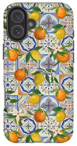Orange and Lemon Tile Pattern - Phone Case