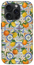Load image into Gallery viewer, Orange and Lemon Tile Pattern - Phone Case