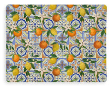 Load image into Gallery viewer, Orange and Lemon Tile Pattern - Blanket