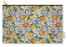 Load image into Gallery viewer, Orange and Lemon Tile Pattern - Zip Pouch