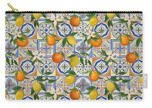 Orange and Lemon Tile Pattern - Zip Pouch
