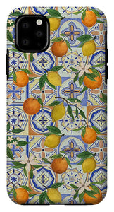 Orange and Lemon Tile Pattern - Phone Case