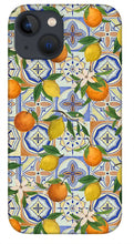 Load image into Gallery viewer, Orange and Lemon Tile Pattern - Phone Case