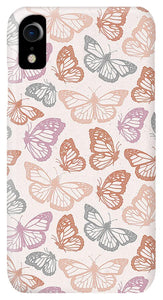 Orange and Pink Butterfly Pattern - Phone Case
