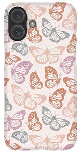Orange and Pink Butterfly Pattern - Phone Case