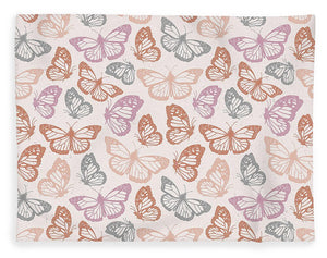 Orange and Pink Butterfly Pattern - Blanket