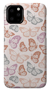 Orange and Pink Butterfly Pattern - Phone Case