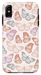 Orange and Pink Butterfly Pattern - Phone Case