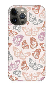 Orange and Pink Butterfly Pattern - Phone Case
