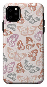 Orange and Pink Butterfly Pattern - Phone Case