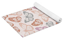 Load image into Gallery viewer, Orange and Pink Butterfly Pattern - Yoga Mat