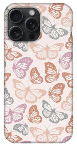 Orange and Pink Butterfly Pattern - Phone Case
