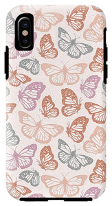 Orange and Pink Butterfly Pattern - Phone Case