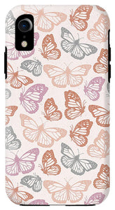 Orange and Pink Butterfly Pattern - Phone Case