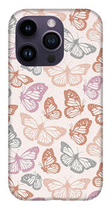 Orange and Pink Butterfly Pattern - Phone Case