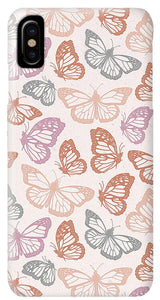 Orange and Pink Butterfly Pattern - Phone Case