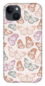 Orange and Pink Butterfly Pattern - Phone Case
