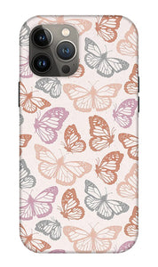 Orange and Pink Butterfly Pattern - Phone Case