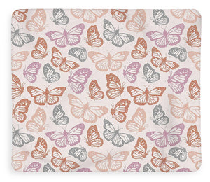 Orange and Pink Butterfly Pattern - Blanket