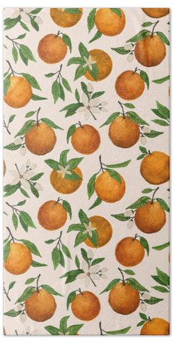Orange Blossom Pattern - Beach Towel