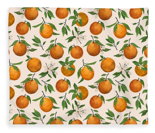 Orange Blossom Pattern - Blanket