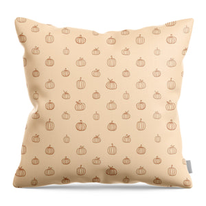 Orange Pumpkin Pattern - Throw Pillow