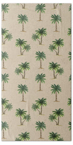 Palm Tree Pattern - Bath Towel