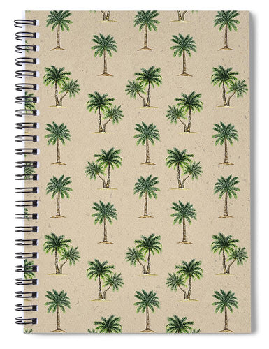 Palm Tree Pattern - Spiral Notebook
