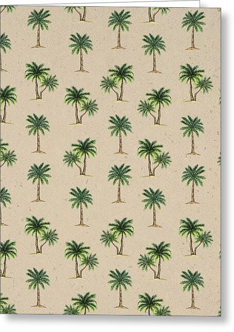 Palm Tree Pattern - Greeting Card