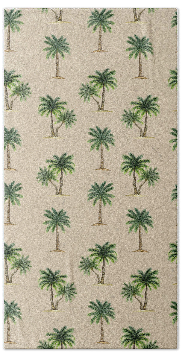 Palm Tree Pattern - Beach Towel