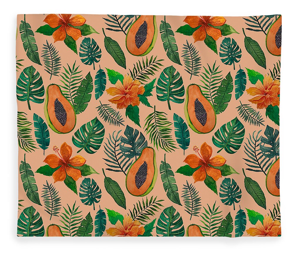Papaya Pattern - Blanket
