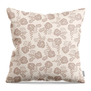 Pastel Floral Pattern - Throw Pillow