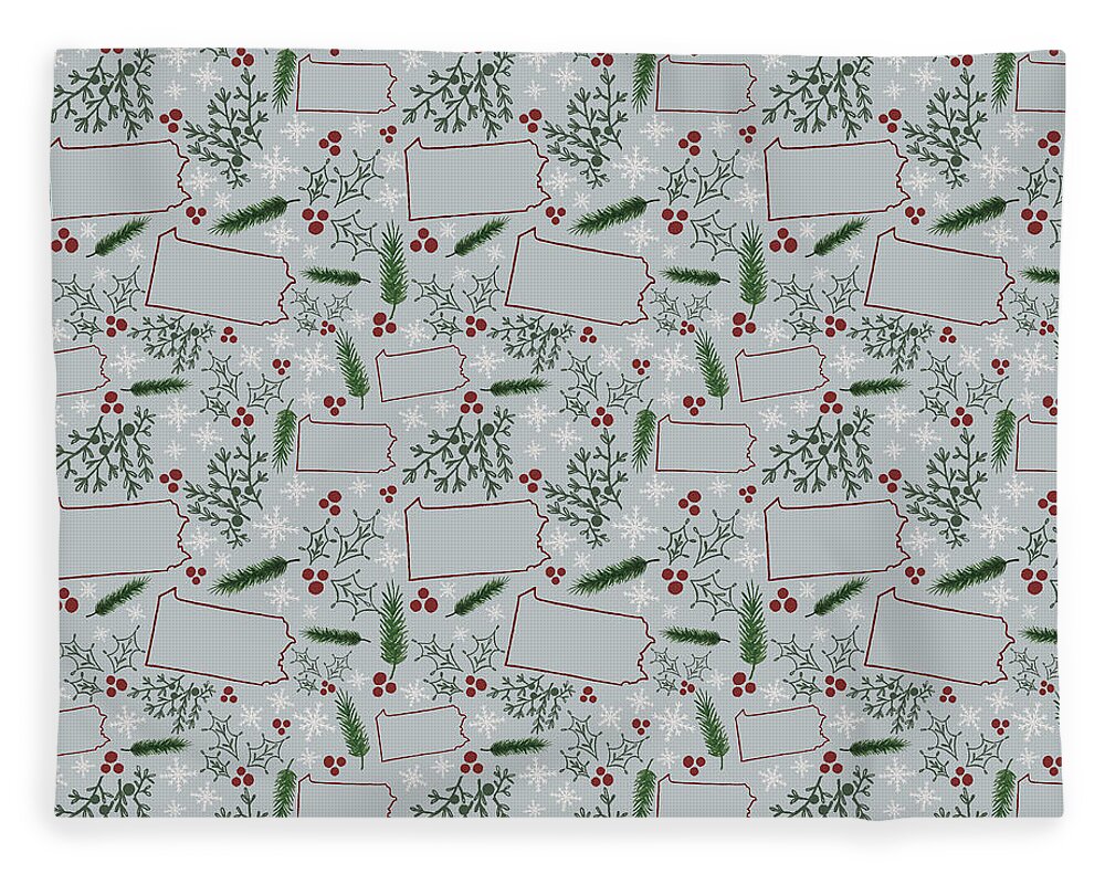 Pennsylvania Christmas Pattern - Blanket