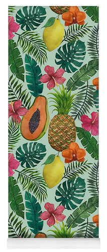 Pineapple and Papaya Pattern - Yoga Mat