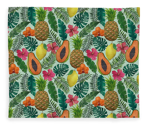 Pineapple and Papaya Pattern - Blanket