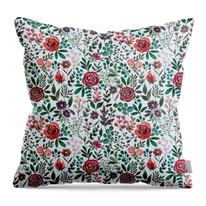 Pink and Purple Flowers - Throw Pillow