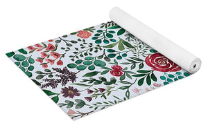 Pink and Purple Flowers - Yoga Mat