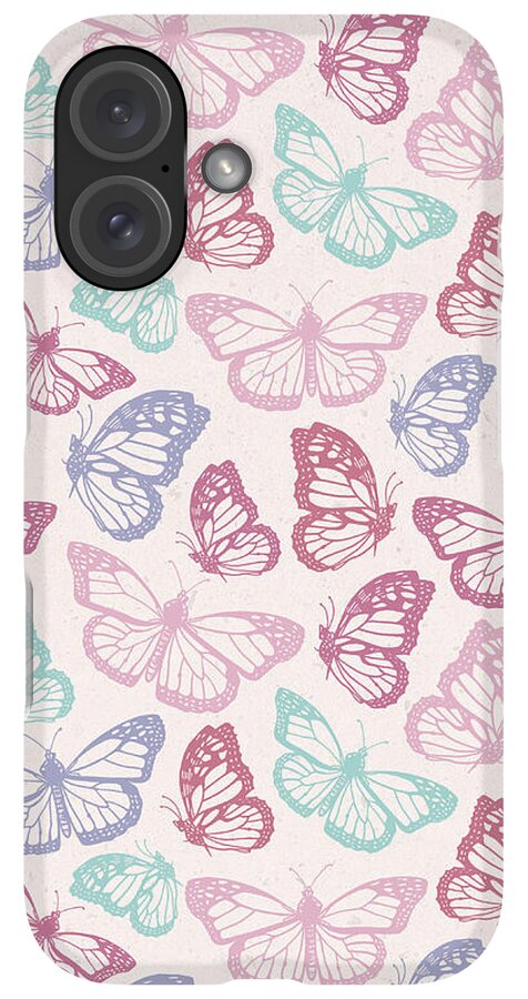 Pink Butterfly Pattern - Phone Case