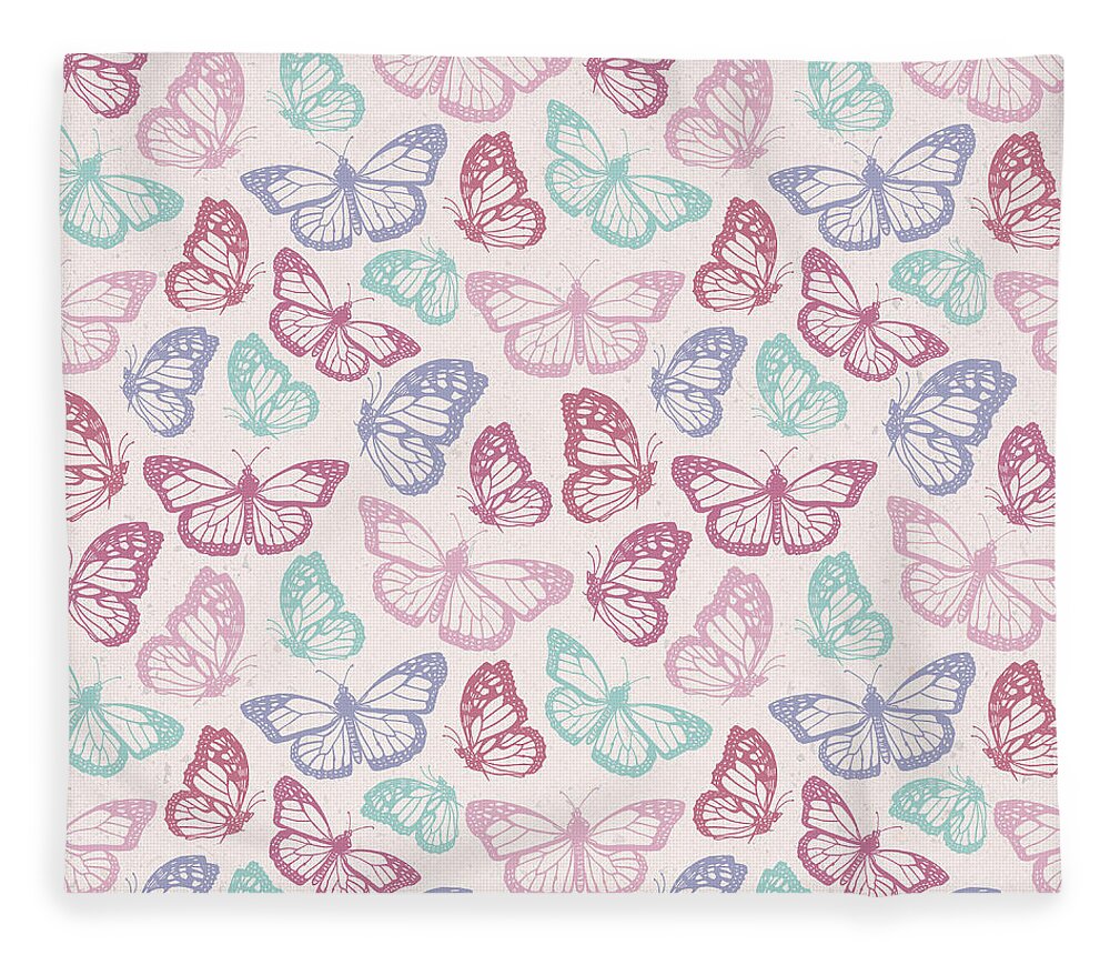 Pink Butterfly Pattern - Blanket