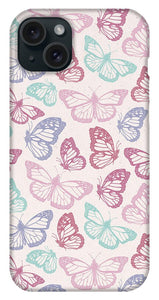 Pink Butterfly Pattern - Phone Case