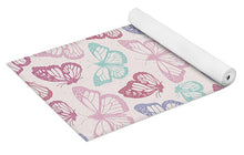 Load image into Gallery viewer, Pink Butterfly Pattern - Yoga Mat