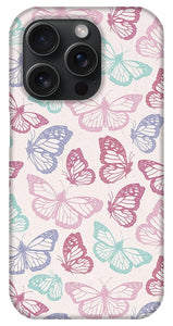 Pink Butterfly Pattern - Phone Case
