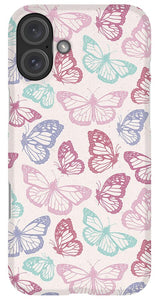 Pink Butterfly Pattern - Phone Case