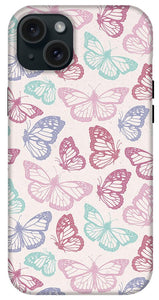 Pink Butterfly Pattern - Phone Case